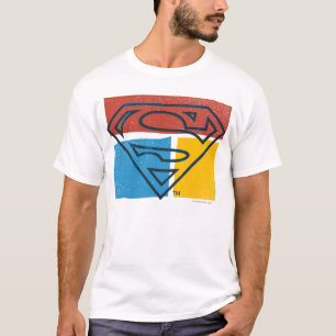 Camiseta Superman S-Shield  Logotipo del bloque rojo amaril