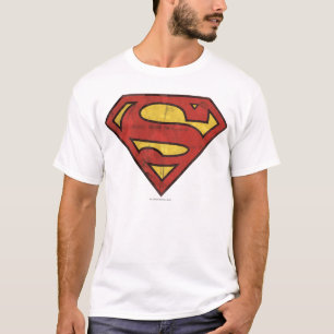 Camiseta Superman S-Shield   Logotipo Grunge