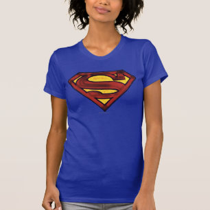 Camiseta Superman S-Shield   Logotipo rojo oscuro