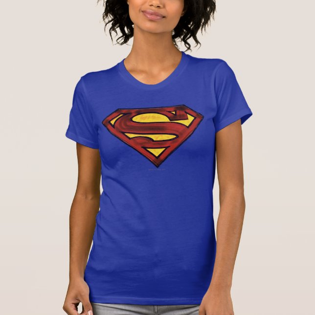 Camiseta Superman S-Shield | Logotipo rojo oscuro (Anverso)