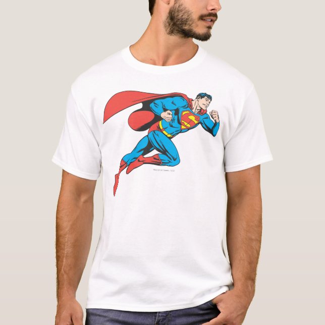 Camiseta Superman salta a la derecha (Anverso)
