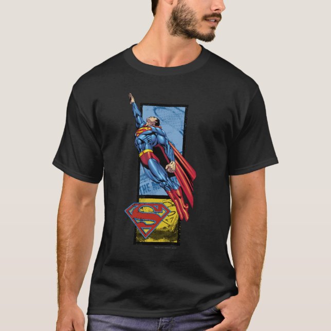 Camiseta Superman salta con el logo (Anverso)