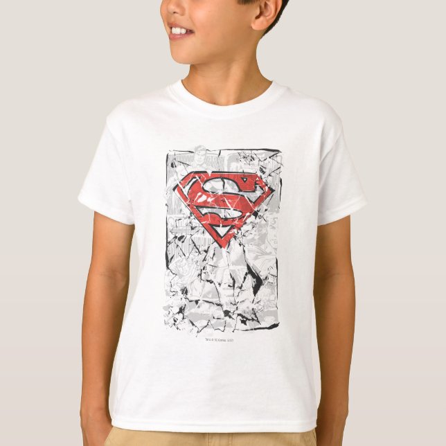 Camiseta Superman Stylized | Crumpled Comic Logo (Anverso)