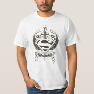 Camiseta Superman Stylized   Honor, verdad sobre el logotip
