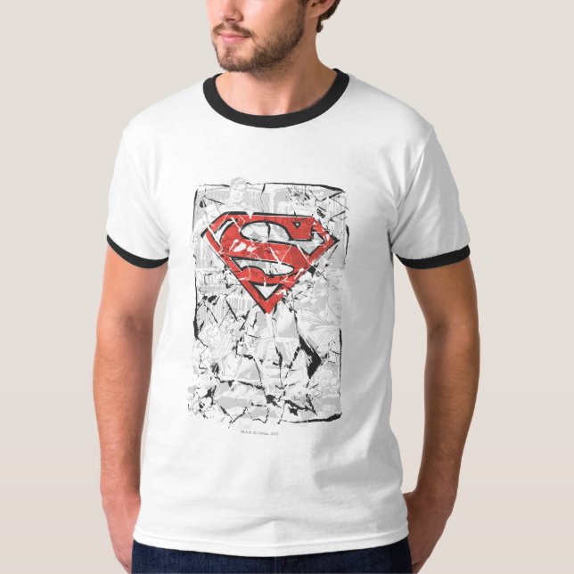 Camiseta Superman Stylized | Logotipo de historieta arruina (Anverso)