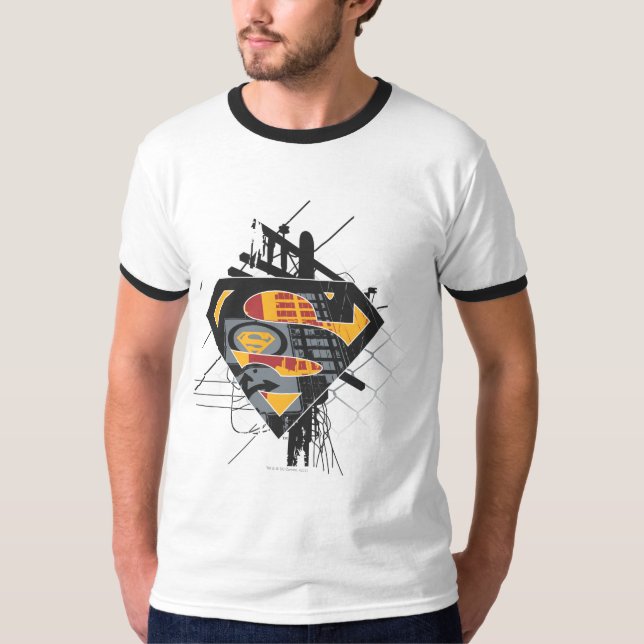 Camiseta Superman Stylized | Logotipo de Powerlines (Anverso)