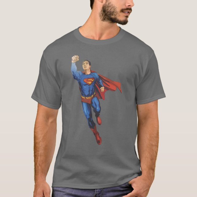 Camiseta Superman volando a la izquierda (Anverso)