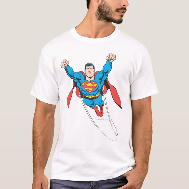 Camiseta Superman vuela hacia adelante (Anverso)