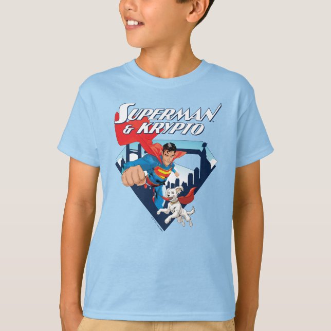 Camiseta Superman y Krypto Soar (Anverso)