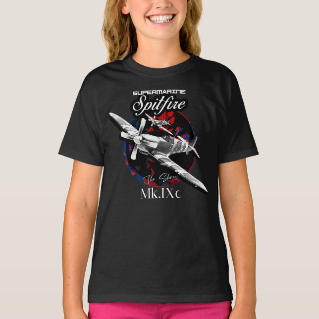 Camiseta Supermarine Spitfire MK.IXc Avión de combate WW2 (Anverso)