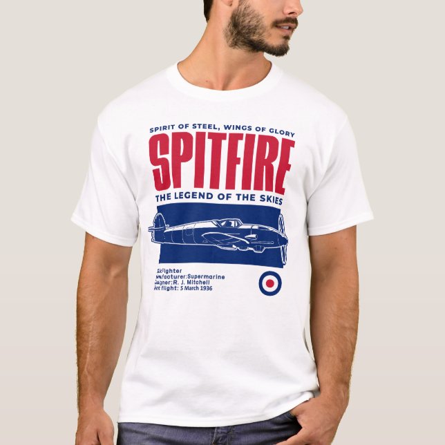 Camiseta Supermarine Spitfire | WW2 Plane (Anverso)