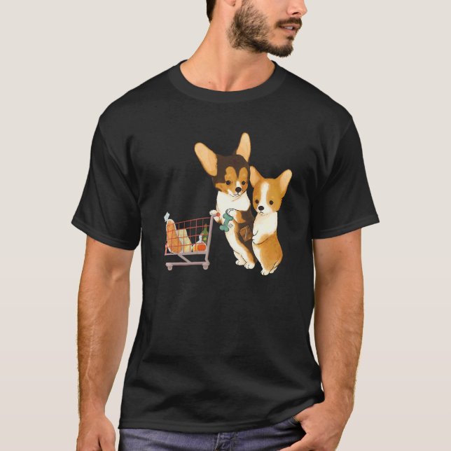 Camiseta Supermercado Corgi Perro Compras Dueño de Perro Ca (Anverso)