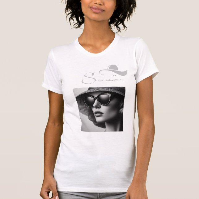 Camiseta Supermodel status Tee, Woman, Proud, funny (Anverso)