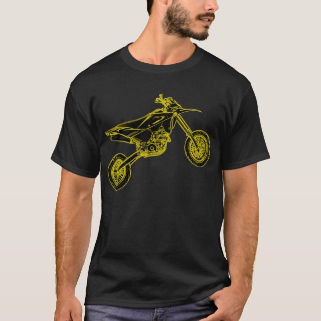 Camiseta Supermoto amarillo (Anverso)