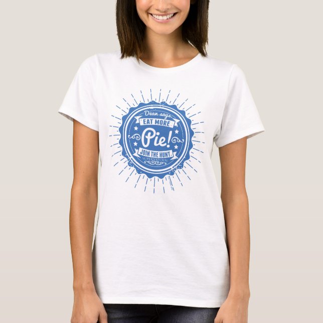 Camiseta Supernatural "¡Dean dice comer más pieles!" (Anverso)