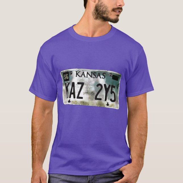 Camiseta Supernatural Impala Kansas Plate (Anverso)