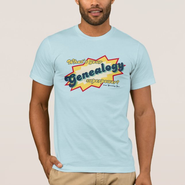 Camiseta Superpoder Genealógico (Anverso)
