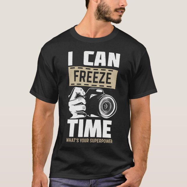 Camiseta Superpoder para Congelar el Tiempo - Cámara de Fot (Anverso)