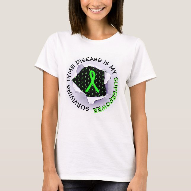 Camiseta Superpoder Sobrevivir la Enfermedad de Ly (Anverso)