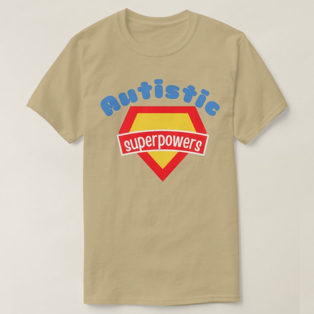 Camiseta Superpoderes autistas (Diseño del anverso)