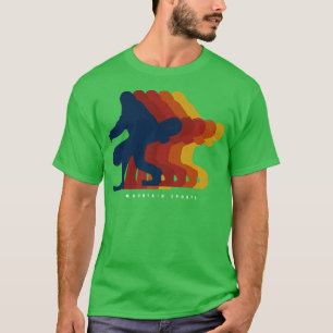 Camiseta Superposición colorida de moda en la snowboard