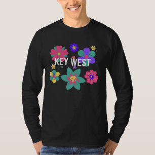 Camiseta Superposición floral Key West Florida Flores Recue