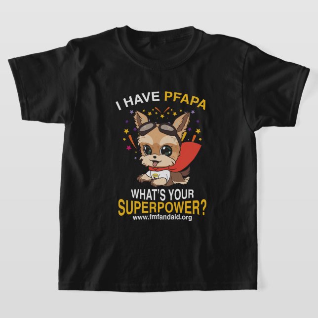 Camiseta Superpotencia de PFAPA para jóvenes negro (Distribución)