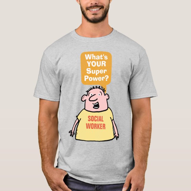 Camiseta Superpotencia de trabajador social (Anverso)