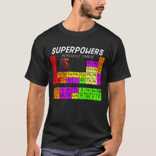 Camiseta Superpowers periodic table