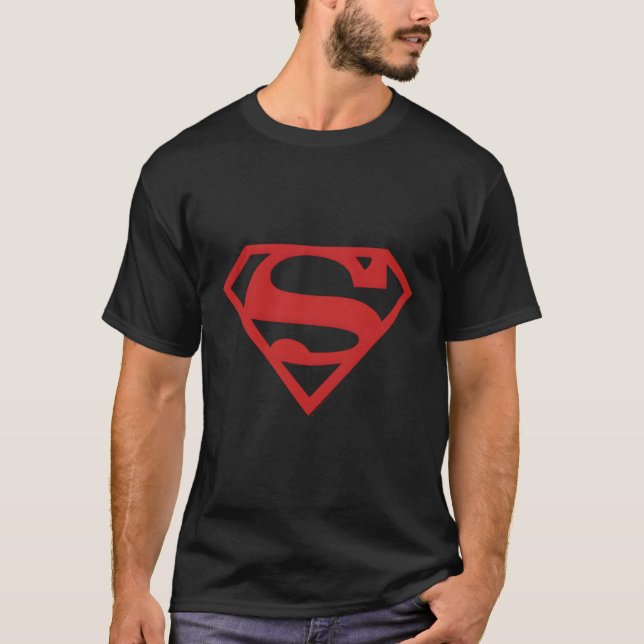 Camiseta Superrojo sobre escudo negro (Anverso)