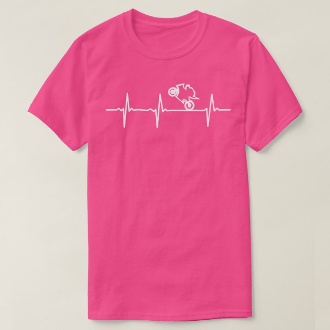 Camiseta Supersportsman Heartbeat Motorcycle Wheelie (Diseño del anverso)