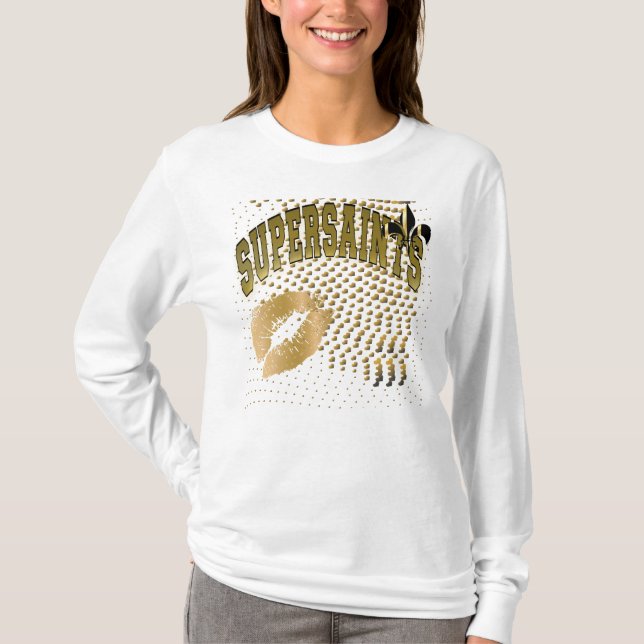 Camiseta Supersticiones, corazones de oro negro/besar Fleur (Anverso)
