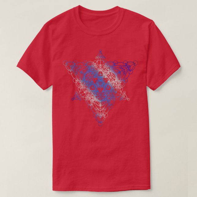 Camiseta Supertesserato de geometría sagrada (Diseño del anverso)