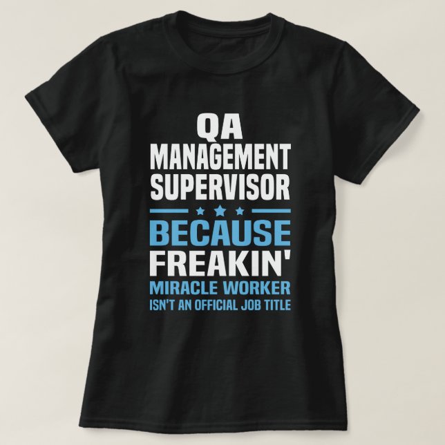 Camiseta Supervisor de administración de QA (Diseño del anverso)