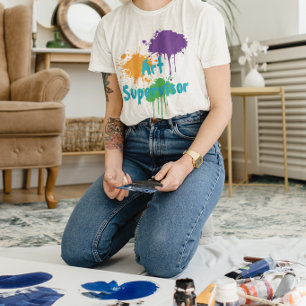 Camiseta Supervisor de arte de cumpleaños de niños para fie