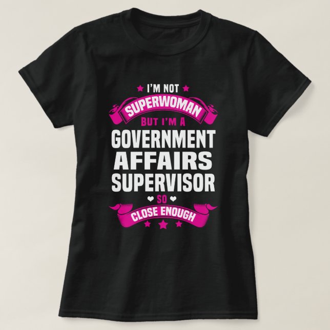 Camiseta Supervisor de asuntos de gobierno (Diseño del anverso)