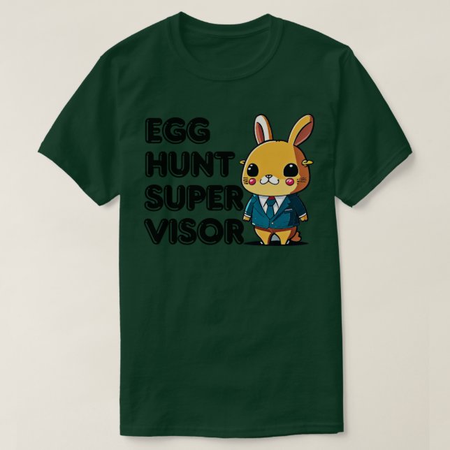Camiseta Supervisor de caza de huevos de Pascua 4 (Diseño del anverso)