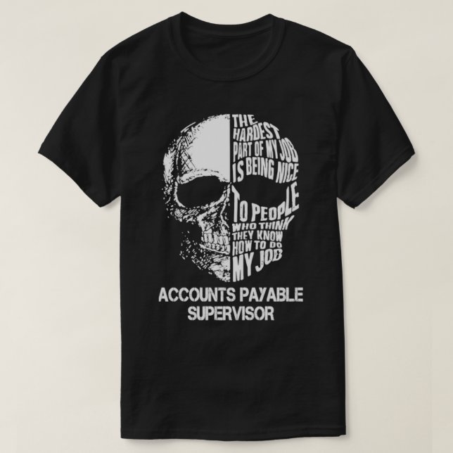 Camiseta Supervisor de cuentas por pagar (Diseño del anverso)