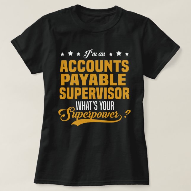 Camiseta Supervisor de cuentas por pagar (Diseño del anverso)