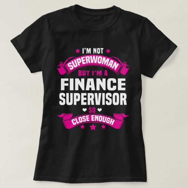 Camiseta Supervisor de finanzas (Diseño del anverso)