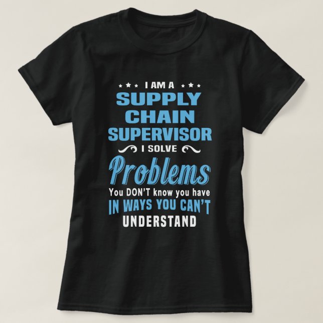 Camiseta Supervisor de la cadena de suministro (Diseño del anverso)