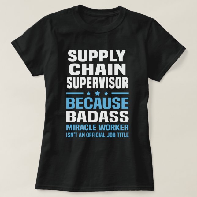 Camiseta Supervisor de la cadena de suministro (Diseño del anverso)