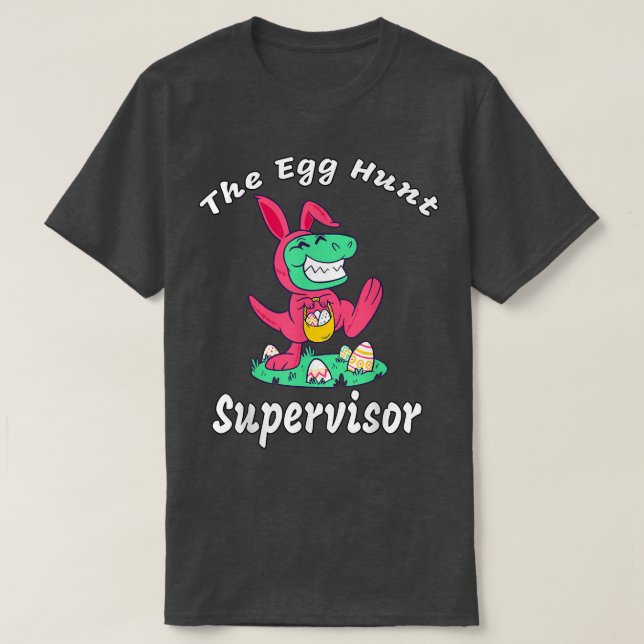 Camiseta Supervisor de la caza de huevos (Diseño del anverso)