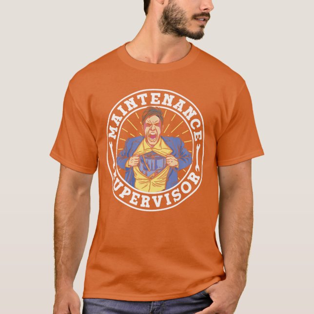 Camiseta Supervisor de Mantenimiento Trabajo Hombres Trabaj (Anverso)