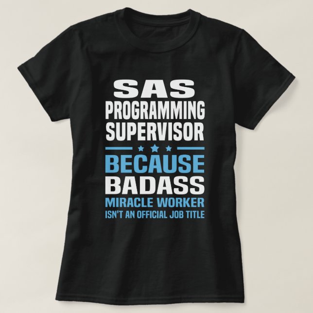 Camiseta Supervisor de programación SAS (Diseño del anverso)