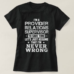 Camiseta Supervisor de relaciones de proveedor