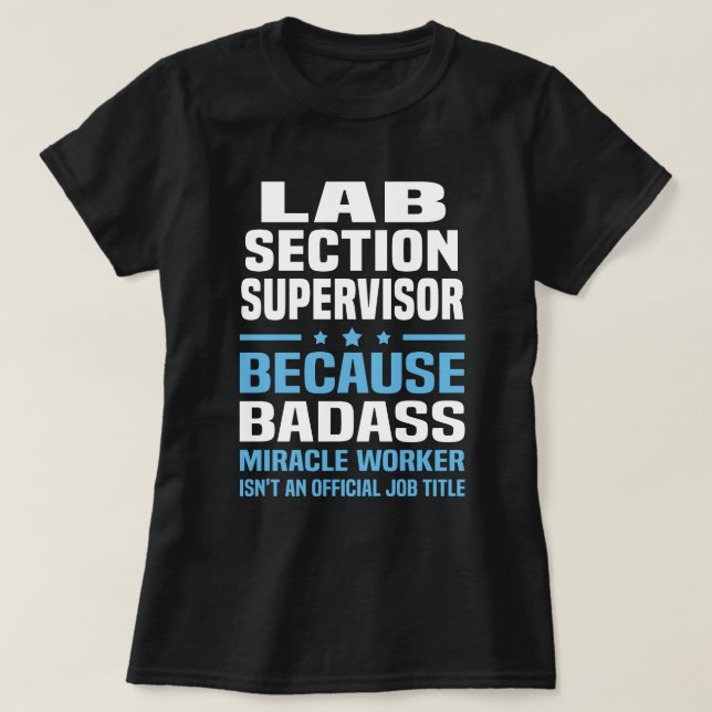 Camiseta Supervisor de sección de laboratorio (Diseño del anverso)