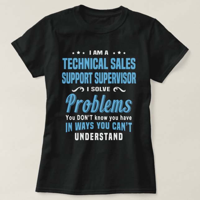 Camiseta Supervisor de soporte técnico de ventas (Diseño del anverso)