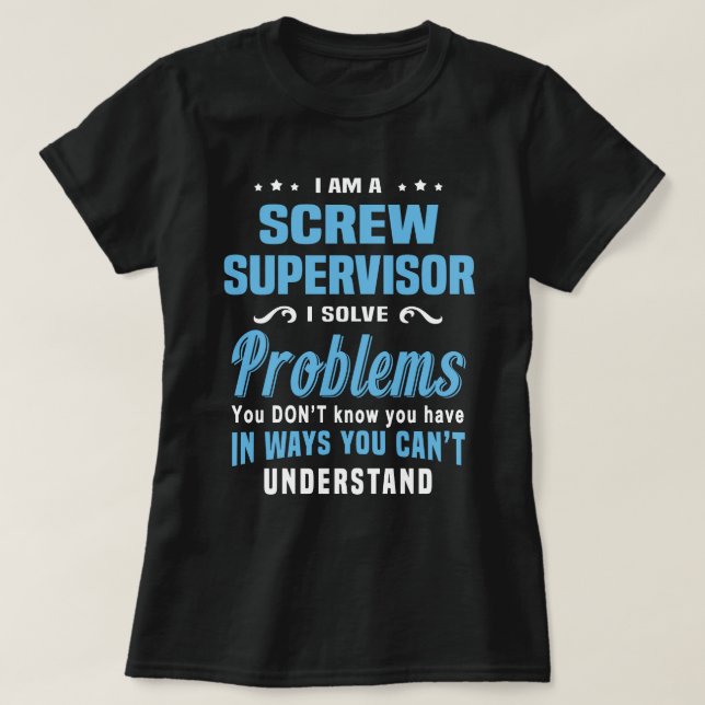 Camiseta Supervisor de tornillo (Diseño del anverso)