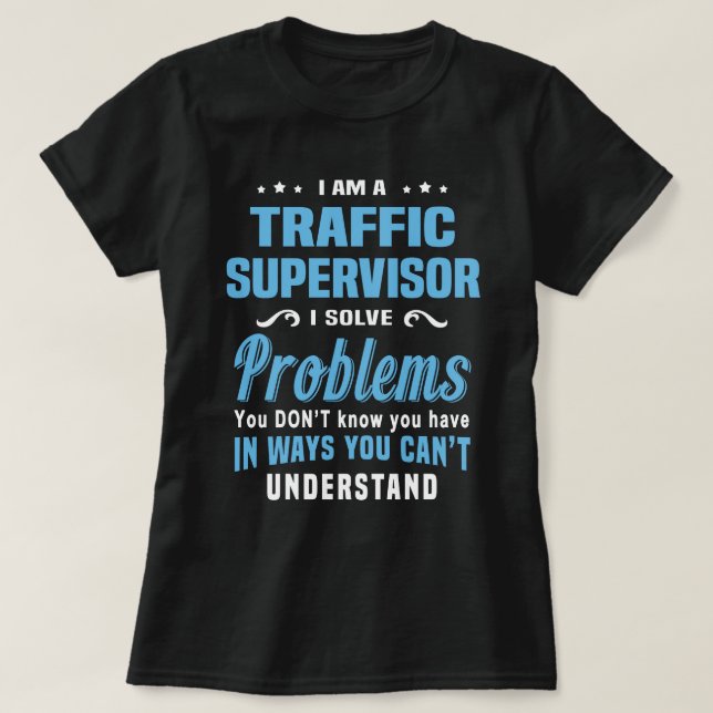 Camiseta Supervisor de tráfico (Diseño del anverso)
